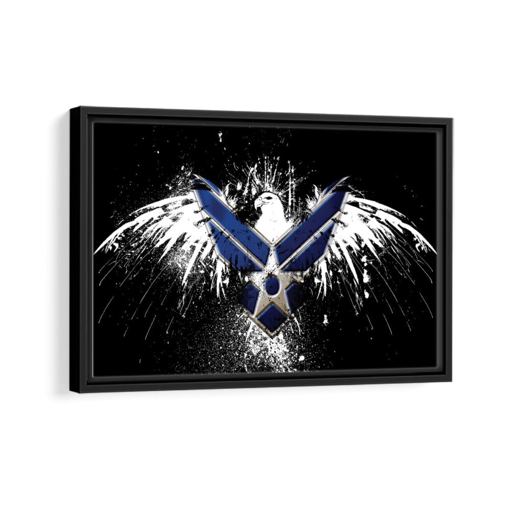 us air force framed canvas black frame