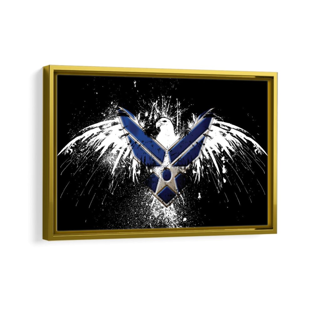 us air force framed canvas gold frame