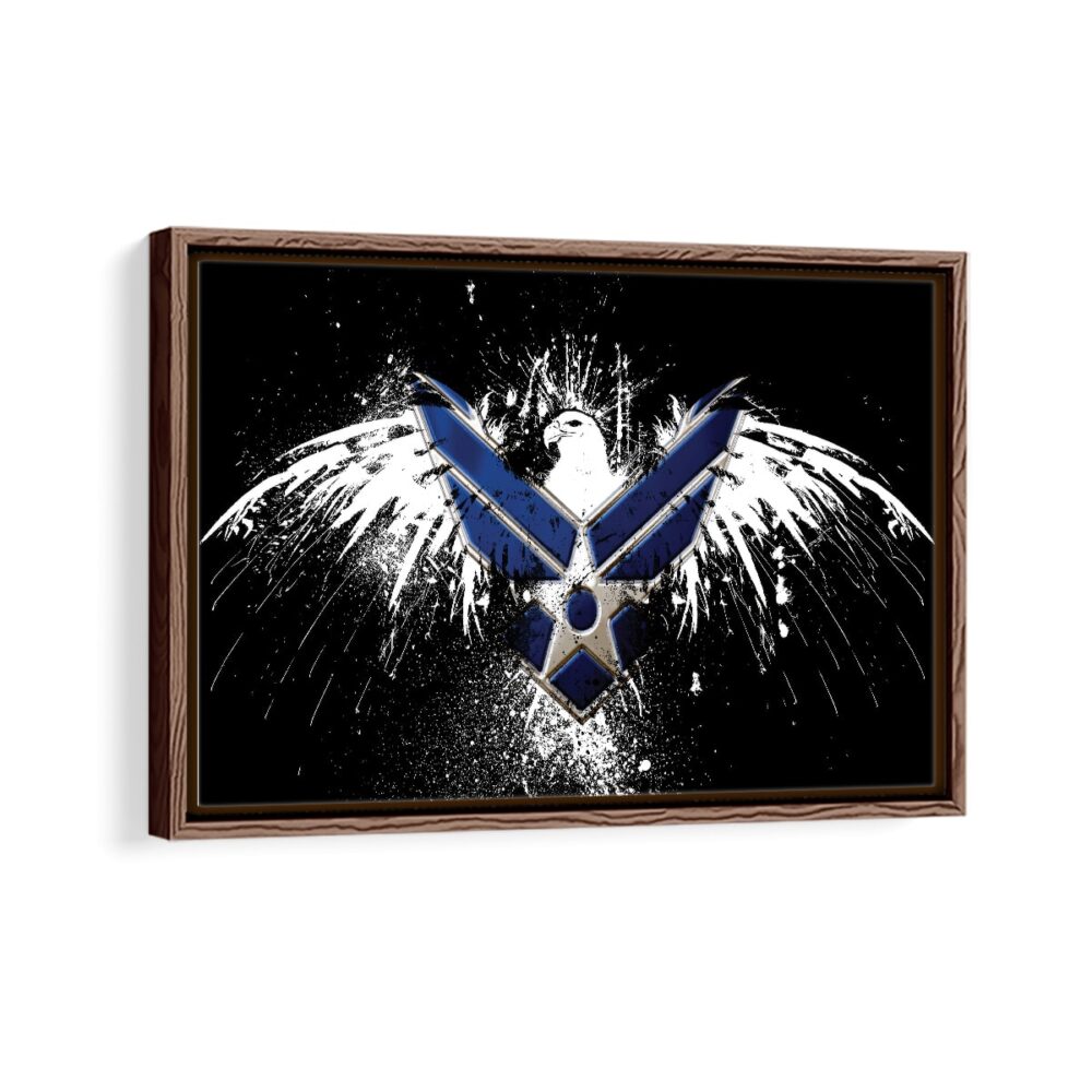 us air force framed canvas walnut brown