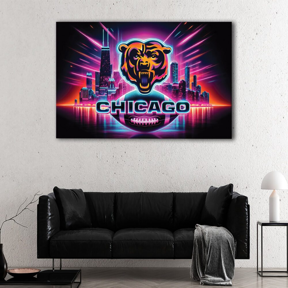 1 panel chicago bears canvas art