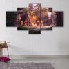 5 panels mystery shack canvas art