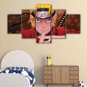 5 panels naruto uzumaki canvas art