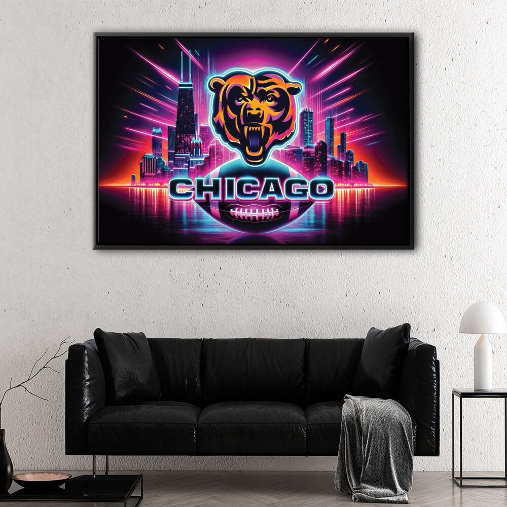 chicago bears cadre flottant toile