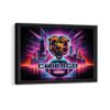 chicago bears framed canvas black frame