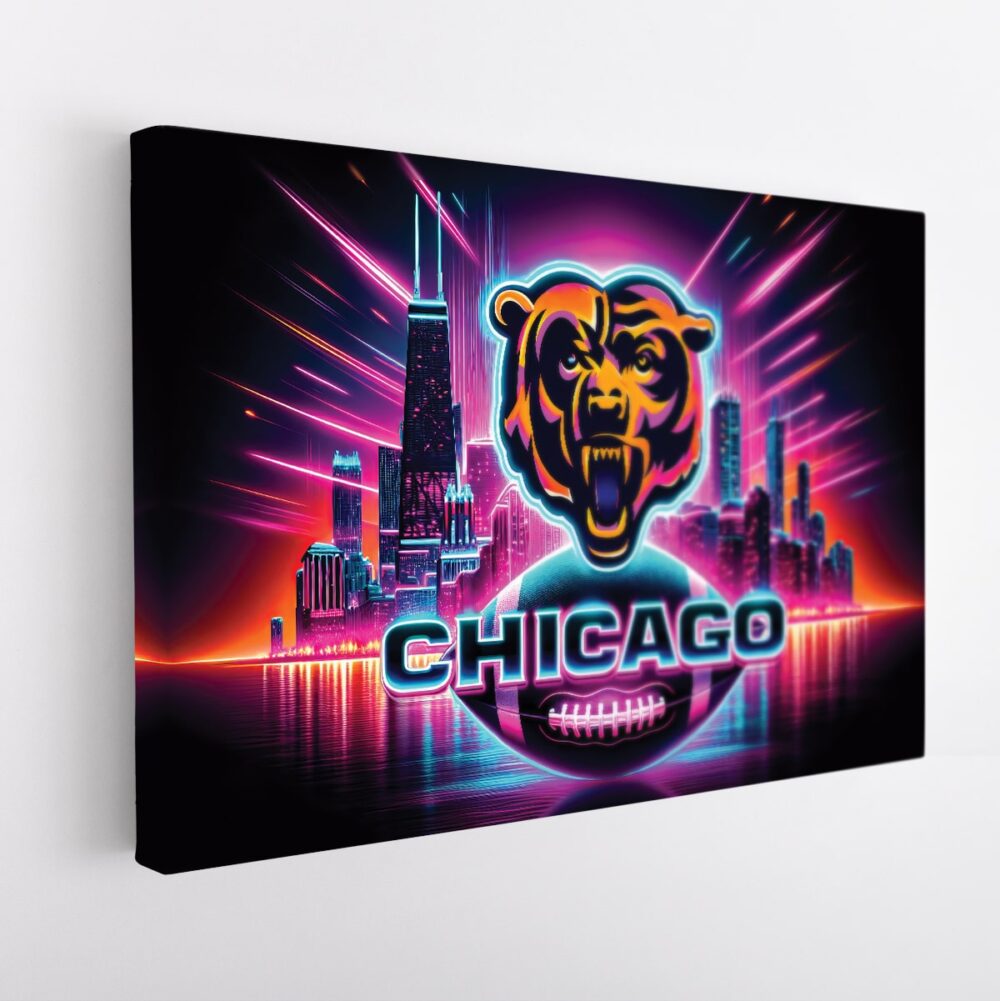 chicago bears stretched canvas