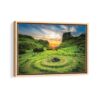 fairy glen scotland framed canvas natural beige