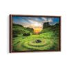 fairy glen scotland framed canvas walnut brown