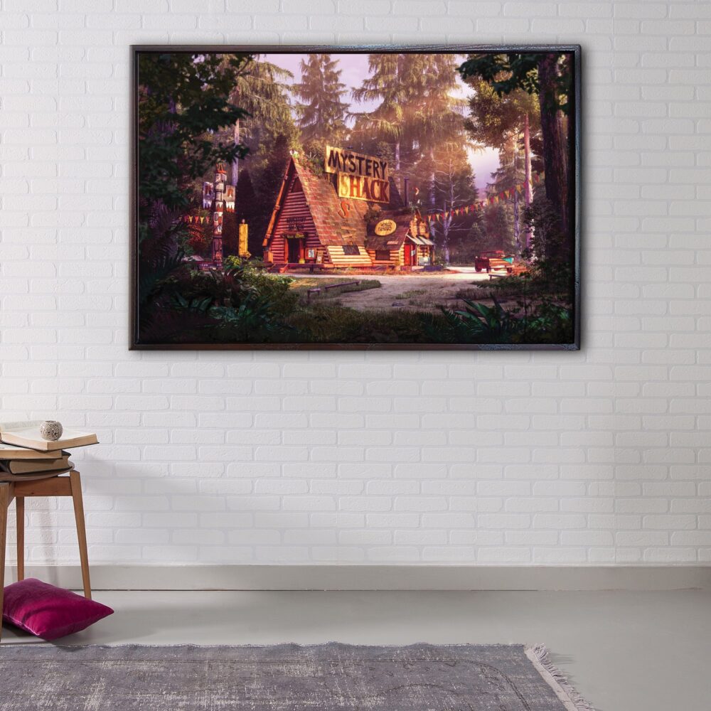 mystery shack floating frame canvas