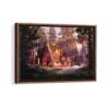 mystery shack framed canvas walnut brown