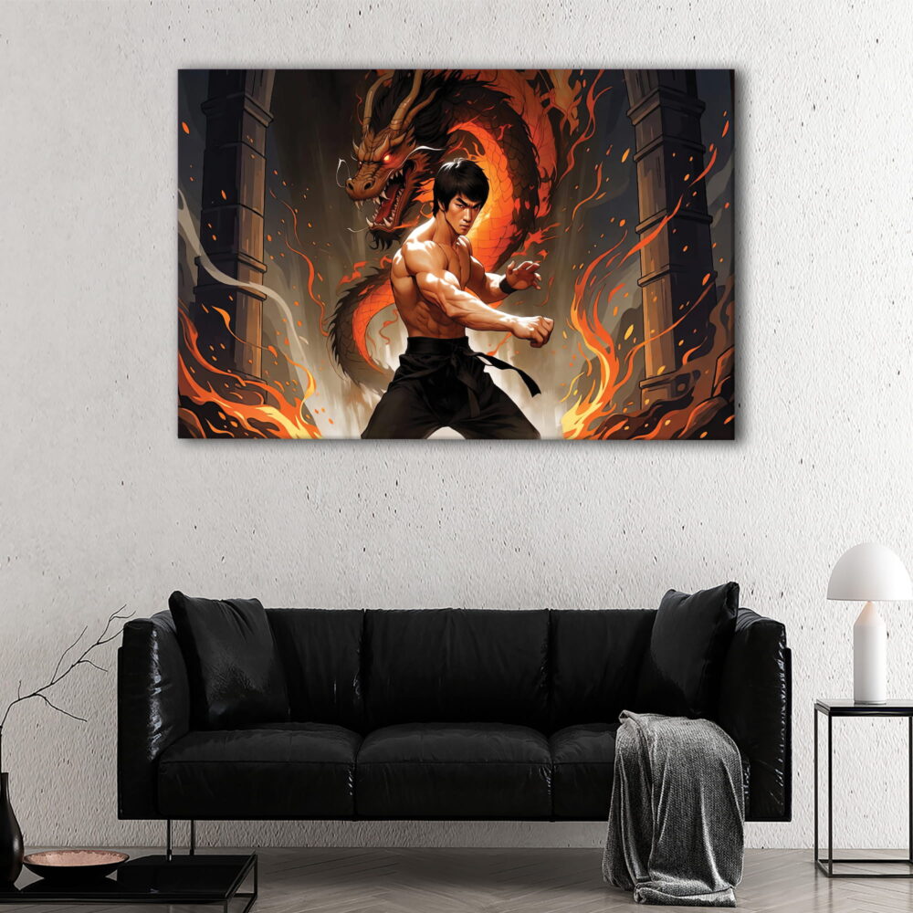 1 panel bruce lee canvas art