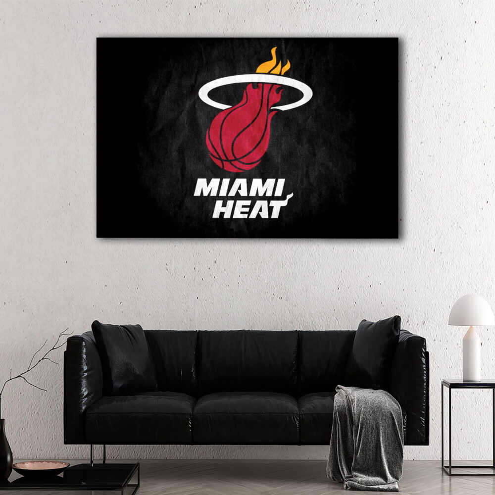 1 panel miami heat canvas art