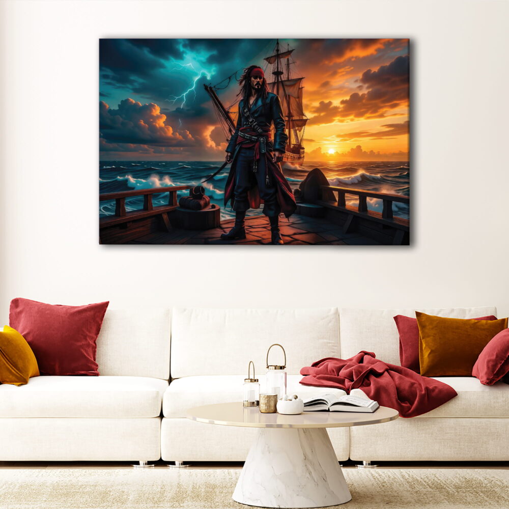 1 panel pirate lord jack sparrow canvas art