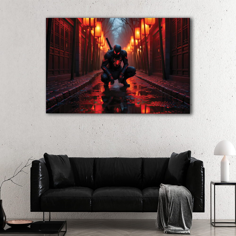 1 panel spider man darkness canvas art