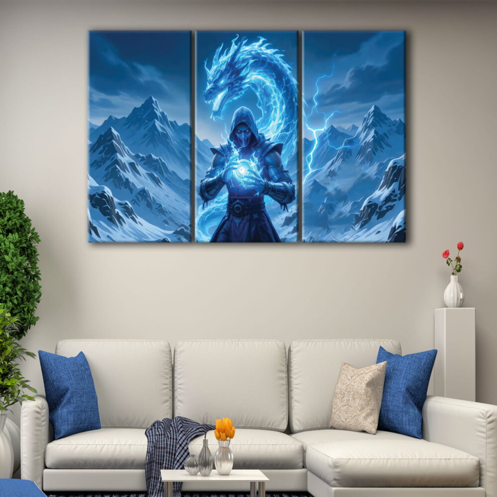 3 panels scorpio canvas art