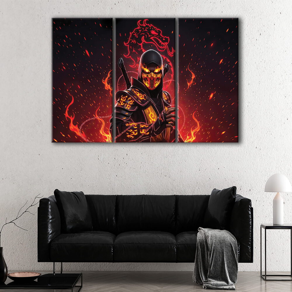 3 panels scorpio canvas art