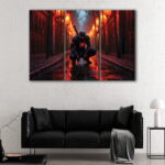 3 panels spider man darkness canvas art
