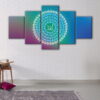 5 panels 99 names of allah canvas art