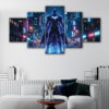 5 panels batman lighting canvas art