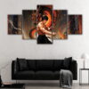 5 panels bruce lee canvas art