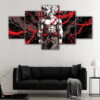 5 panels goku fury canvas art