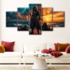 5 panels pirate lord jack sparrow canvas art