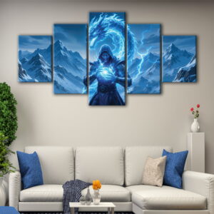 5 panels scorpio canvas art