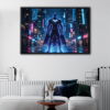batman lighting floating frame canvas