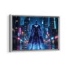 batman lighting framed canvas white frame