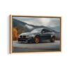 bmw m4 framed canvas natural beige