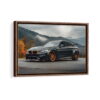 bmw m4 framed canvas walnut brown