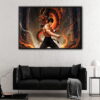 bruce lee floating frame canvas