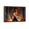 bruce lee framed canvas walnut brown