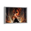 bruce lee framed canvas white frame