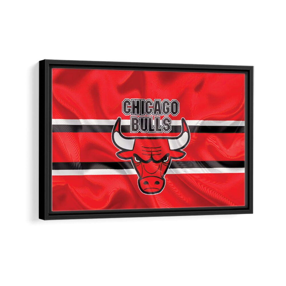 chicago bulls framed canvas black frame