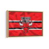 chicago bulls framed canvas natural beige