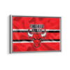 chicago bulls framed canvas white frame