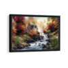 cobblestone mill framed canvas black frame