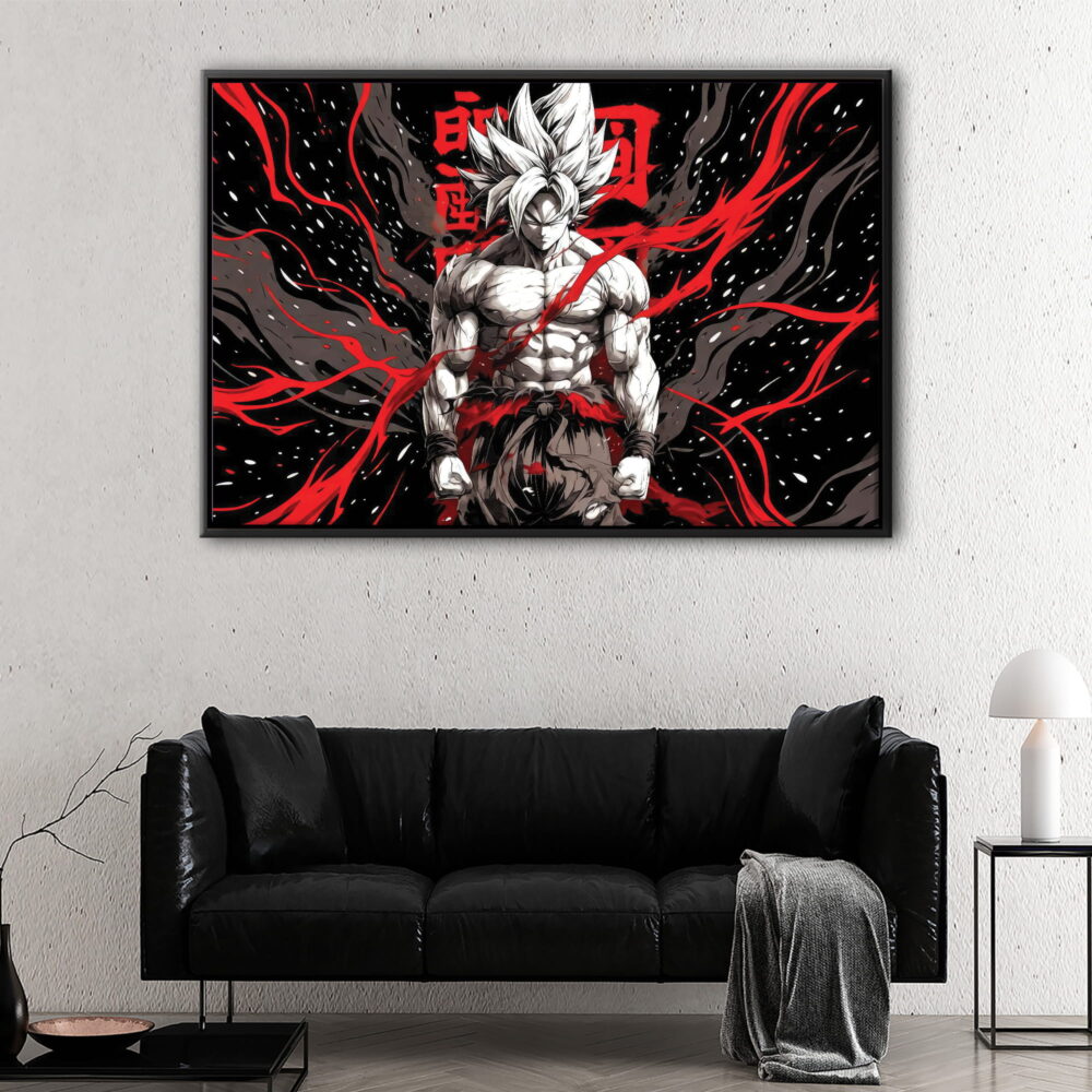 goku fury floating frame canvas