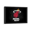miami heat framed canvas black frame