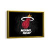 miami heat framed canvas gold frame