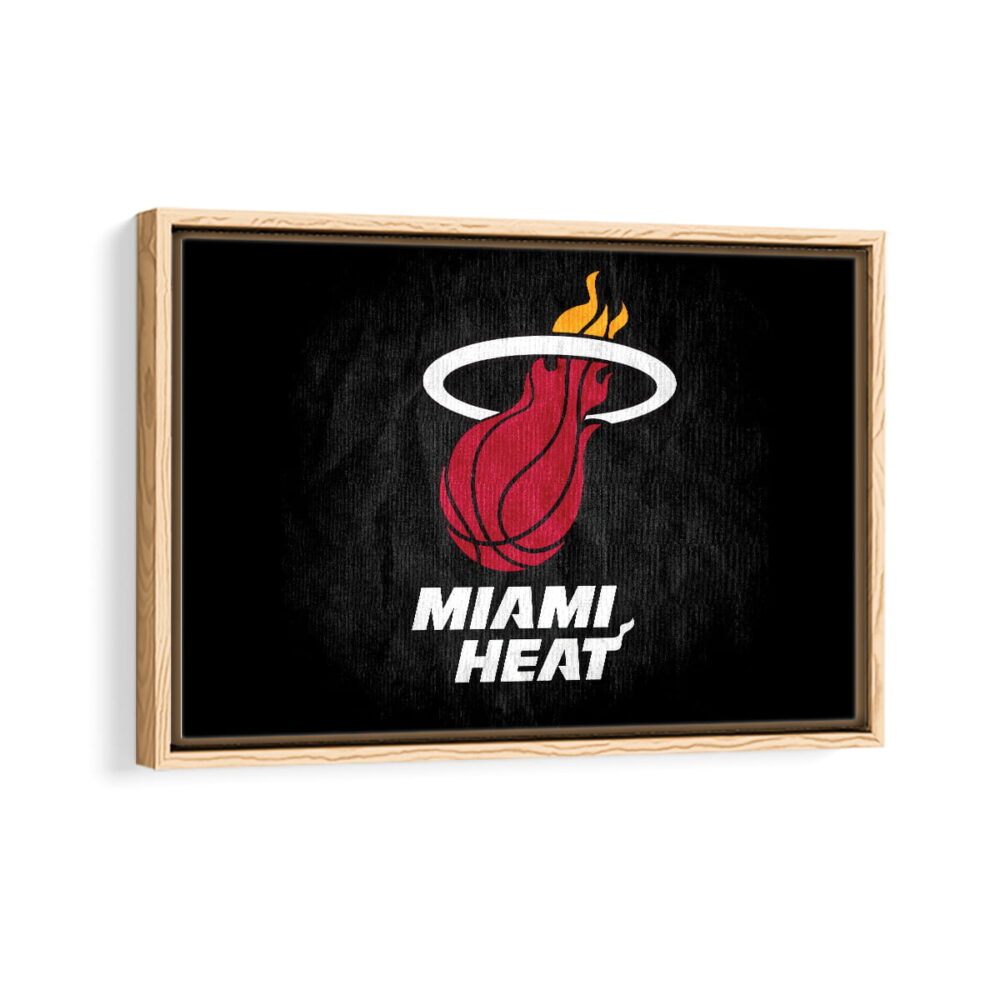 miami heat framed canvas natural beige