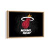 miami heat framed canvas natural beige