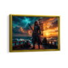 pirate lord jack sparrow framed canvas gold frame