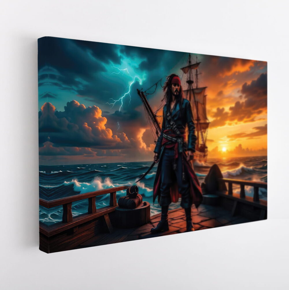 pirate lord jack sparrow stretched canvas