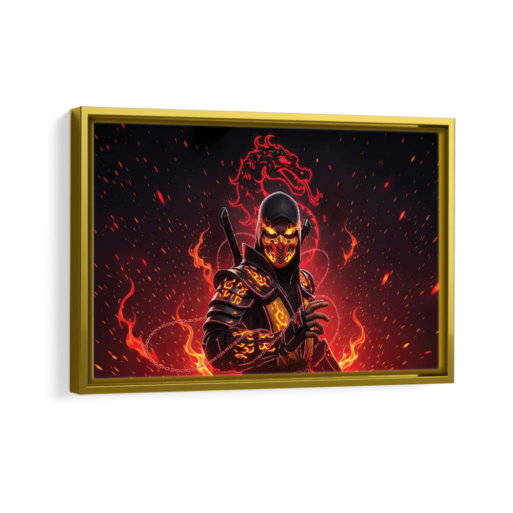 scorpio framed canvas gold frame
