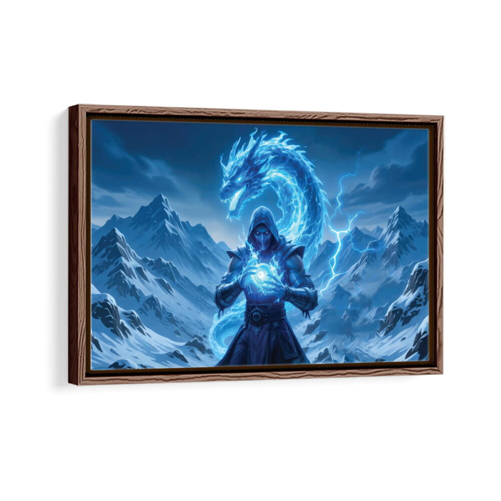 scorpio framed canvas walnut brown