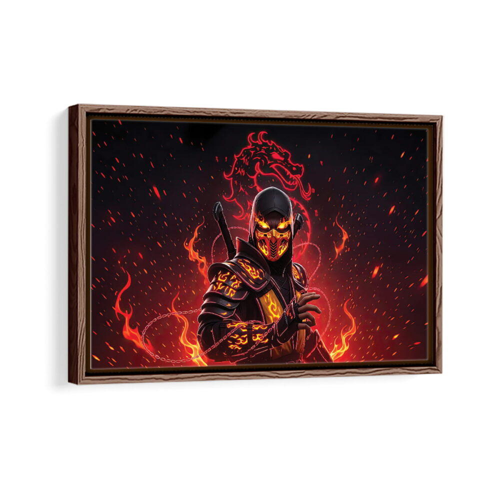 scorpio framed canvas walnut brown