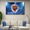 chicago bears stadium floating frame canvas