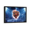 chicago bears stadium framed canvas black frame
