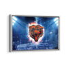 chicago bears stadium framed canvas white frame